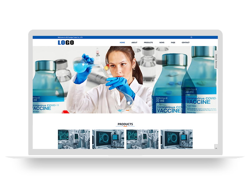 (自适应手机端)响应式外贸网站模板 医疗设备网站模板