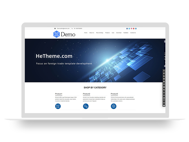 纯英文响应式电子元件科技五金类PBOOTCMS网站模板源码(自适应手机端)