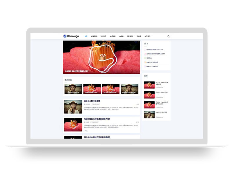 (自适应手机端)响应式新闻博客知识类pbootcms网站模板 自媒体运营博客网站源码