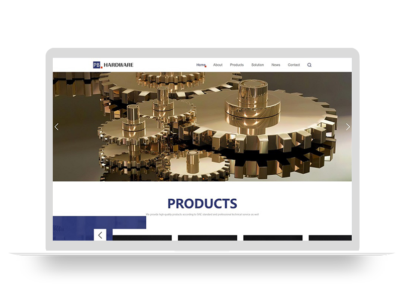 (自适应手机端)响应式pbootcms英文外贸网站模板 五金机械设备外贸网站源码下载